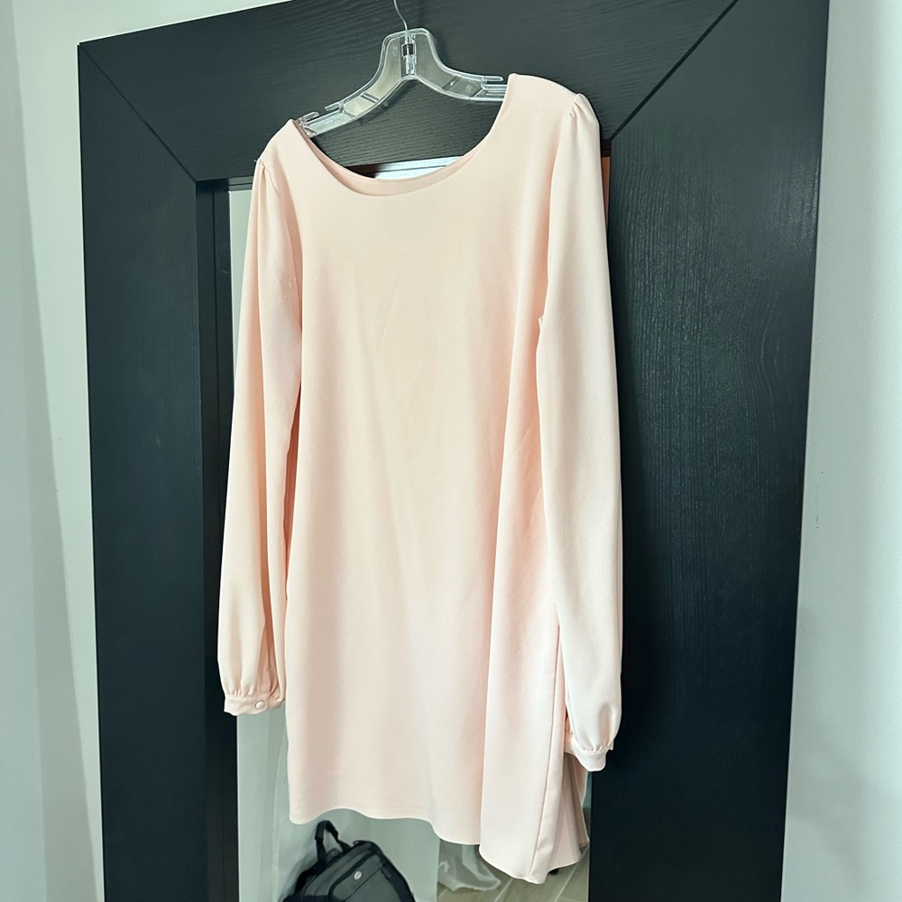Lulu’s pink long sleeve mini dress